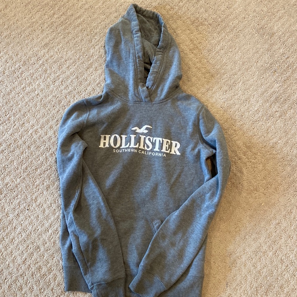 Hollister casual comfy loungewear hoodie sweatshirt logo size XS, no string